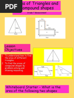 Area of Triangles and Compound Shapes