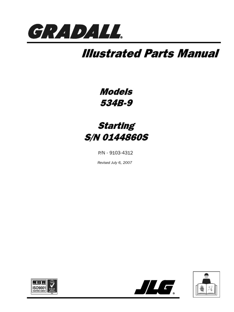 Manuel des pièces Gradall 534B | PDF