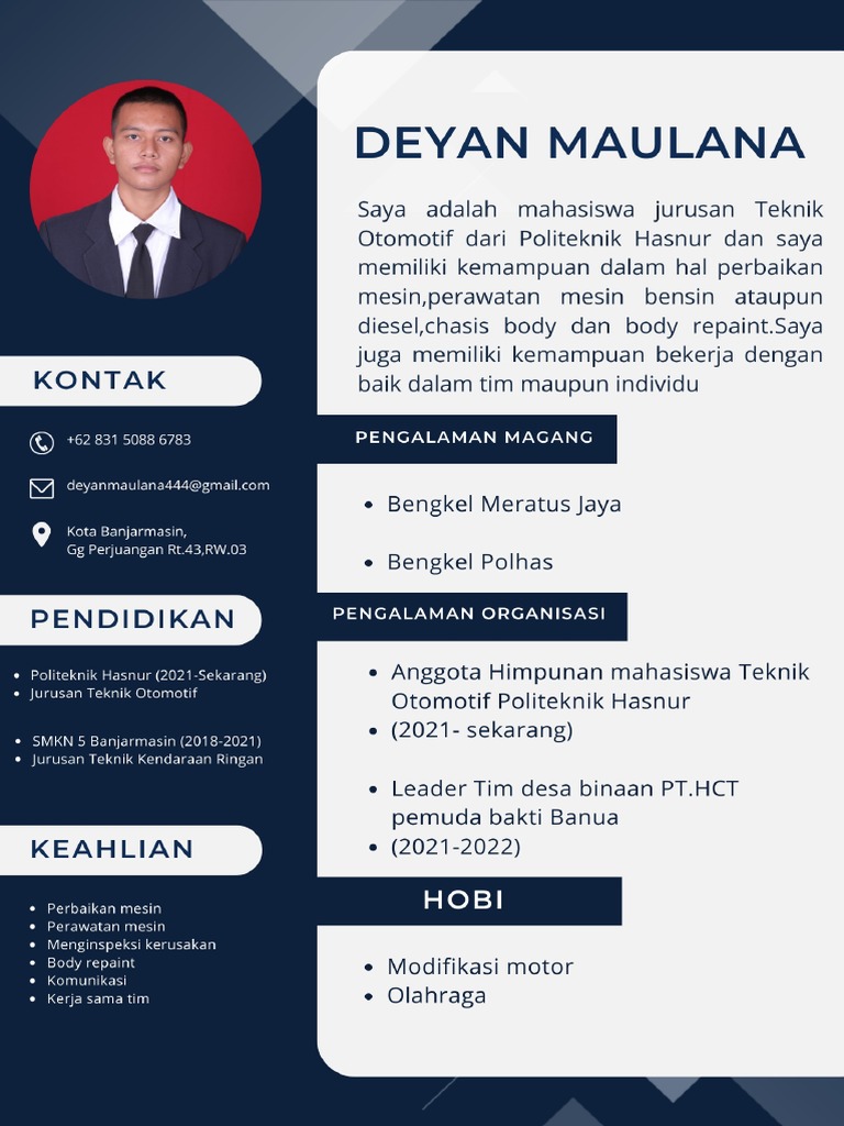CV - Deyan Maulana | PDF