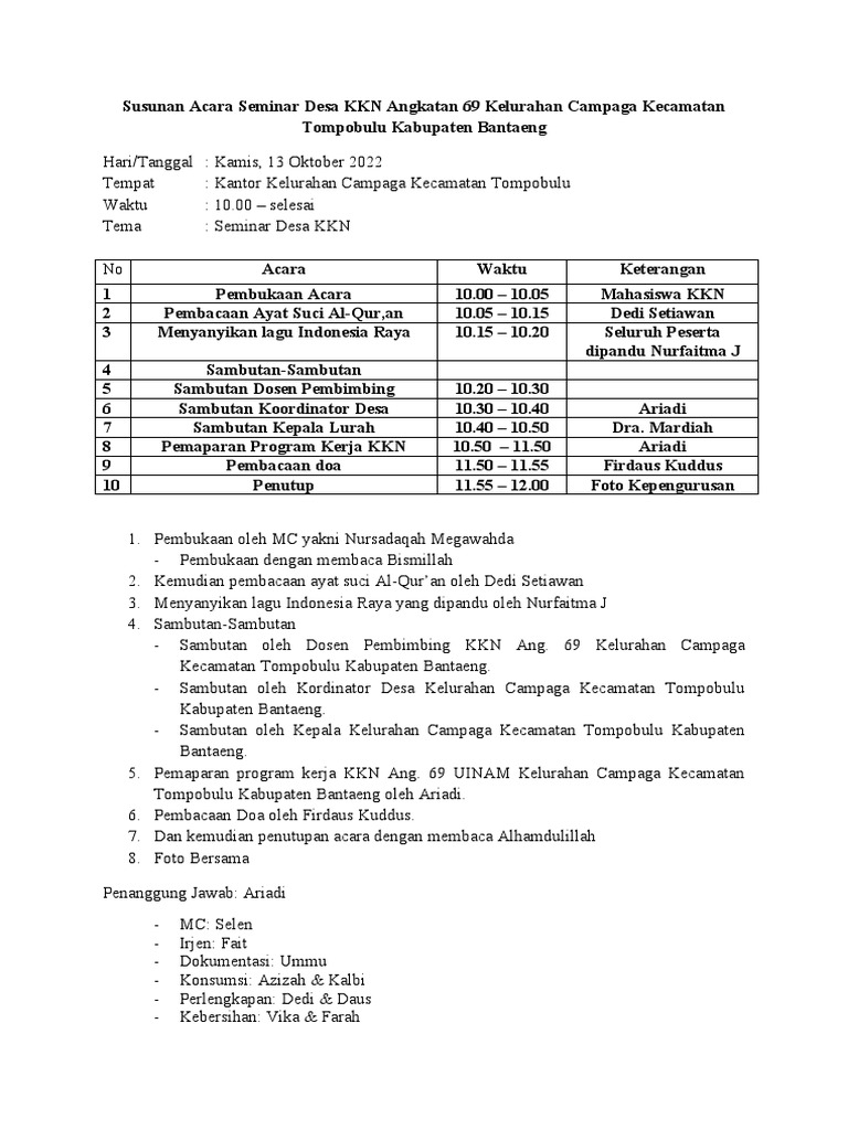 Masyarakat Desa Seminar Salit