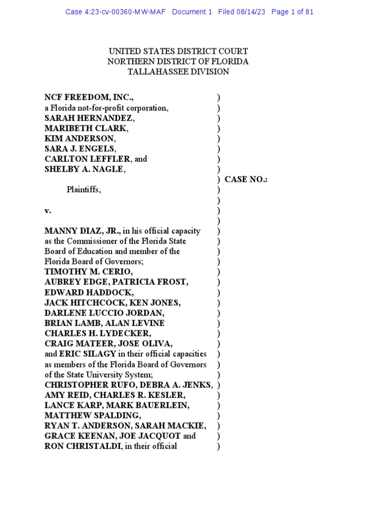 NCF Freedom Complaint | PDF