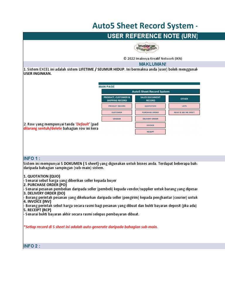 Auto5 Order Record System - IKN | PDF
