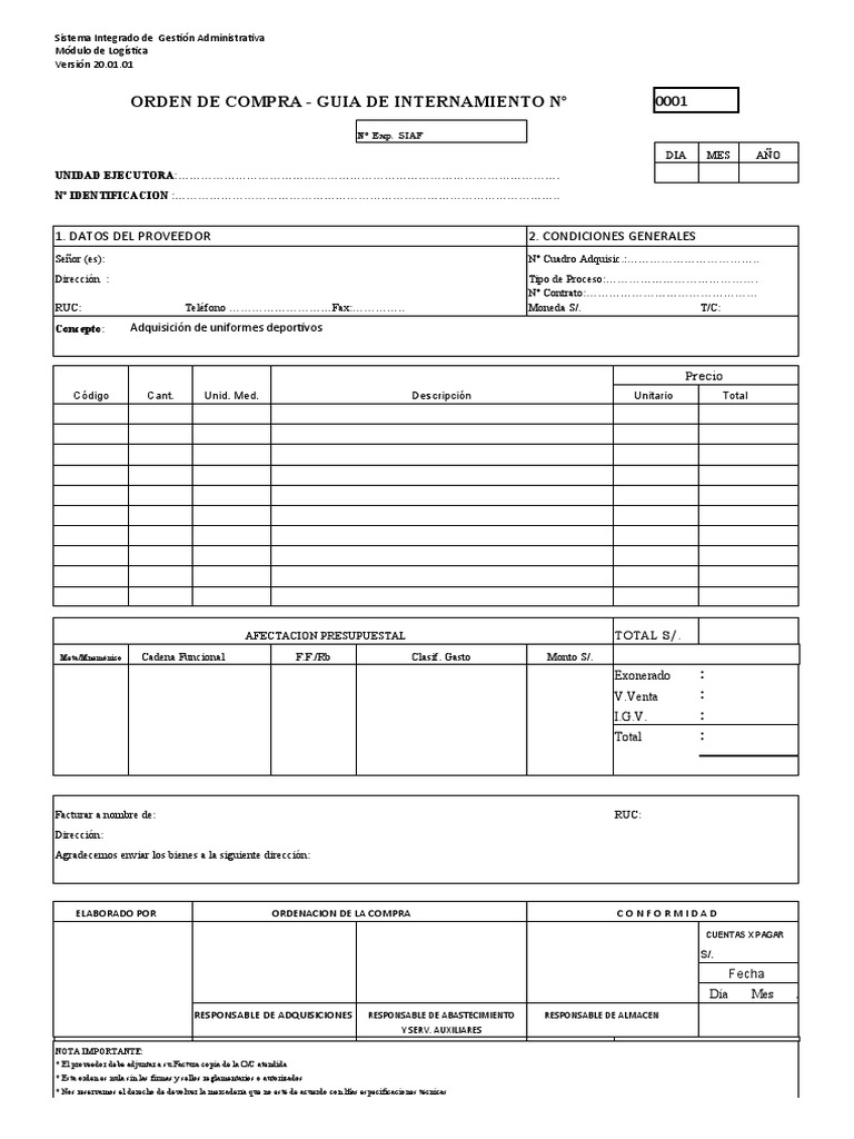 Guía de Órdenes de Compra y Servicio | PDF