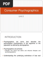 Consumer Psychographics: Unit 2