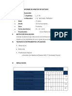 Informe de Hábitos de Estudio Lizbeth