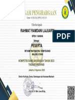 Piagam Rahmat Ramdani Lajuardi