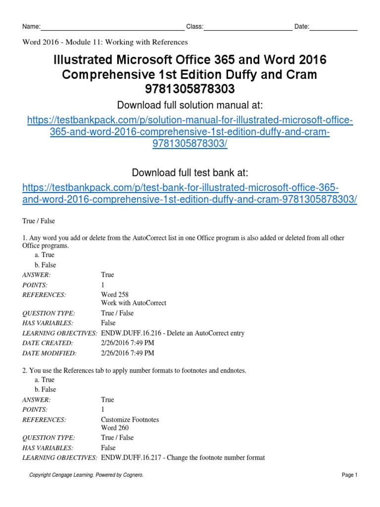 Illustrated Microsoft Office 365 and Word 2016 Comprehensive 1st ...
