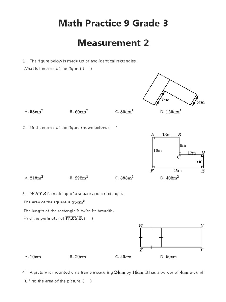Math Practice 9 Grade 3 PDF