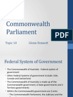 Topic 10 - Commonwealth Parliament - Summer 2019