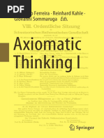 Fernando Ferreira (Editor), Reinhard Kahle (Editor), Giovanni Sommaruga (Editor) - Axiomatic Thinking I-Springer (2022)