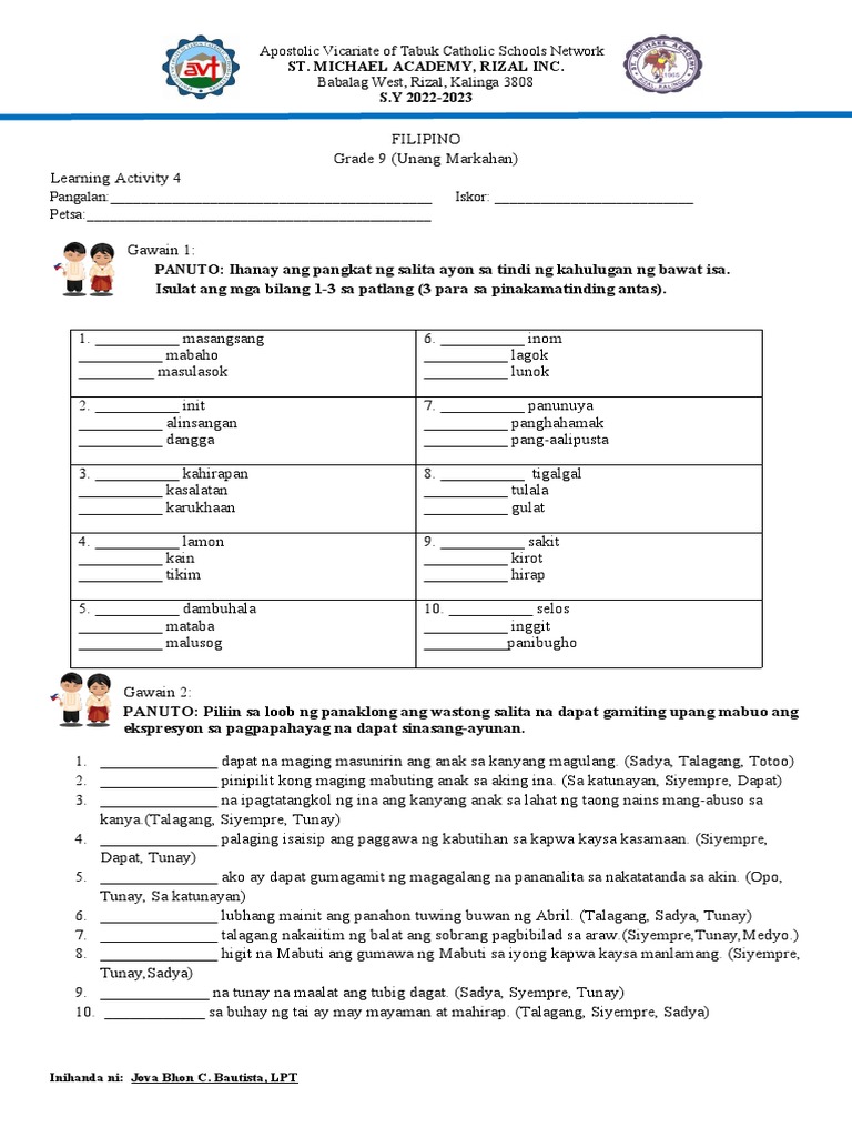 Learning Activity 4-9 | PDF