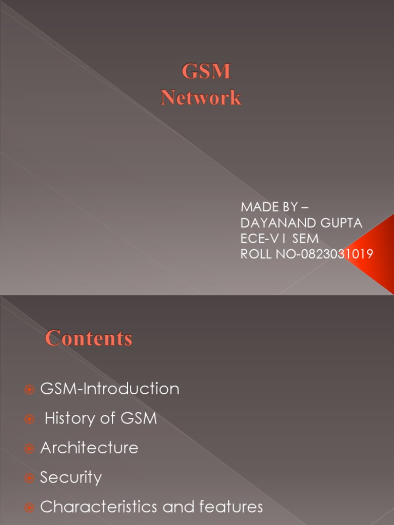GSM (Global System For Mobile) | PDF | Business | Technology & Engineering