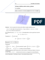 Intersecciones y Posiciones Relativas Entre Rectas y Planos