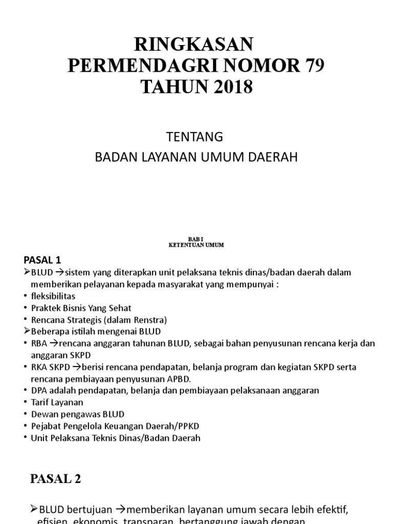 Ringkasan Permendagri No 79 Th 2018 Annisa Pdf