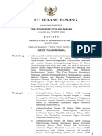 Peraturan Bupati (PERBUP) Kabupaten Tulang Bawang No 23 Tahun 2022