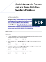 Object-Oriented Approach To Programming Logic and Design 4th Edition Joyce Farrell Test Bank 1