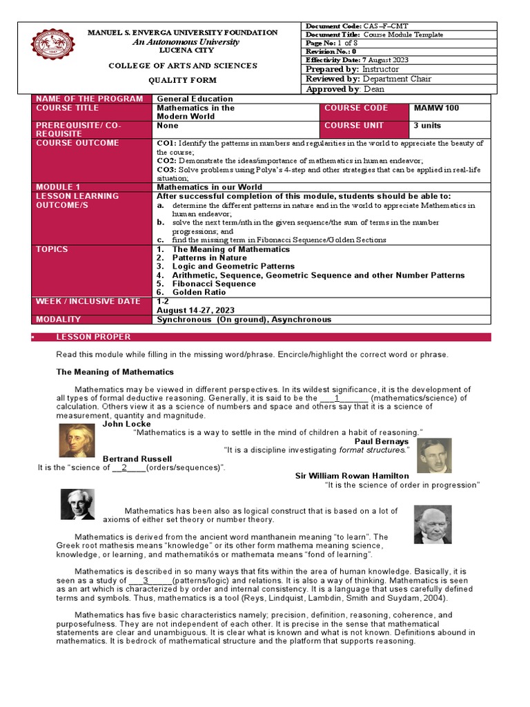 Module1 With Activity No. 1 8 14 23 | PDF
