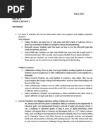 LESSON 15 ACTIVITY 2 Let's Connect and Interface PFED 12