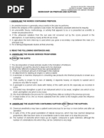 Workshop on Prefixes and Suffixes