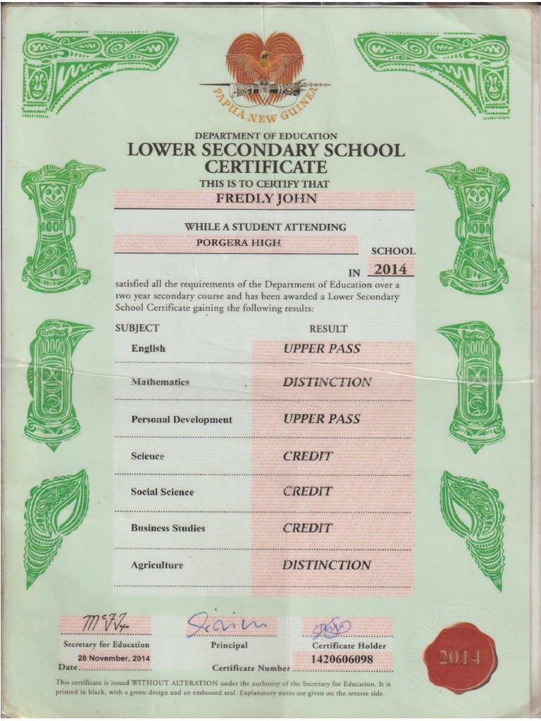 GR 10 Certificate | PDF