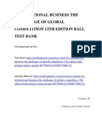 International Business The Challenge of Global Competition 13th Edition Ball Test Bank Download