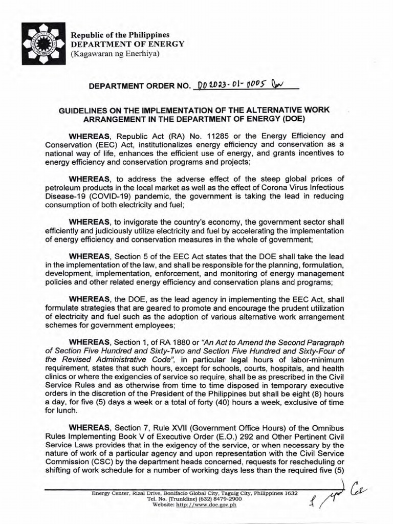Do2023-01-0005 DOE FWA | PDF