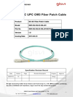 Om3 MM SC Upc To SC Upc 5m Duplex Fiber Optic Patch Cable Data Sheet 221021