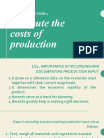 LO4. Compute The Costs of Production