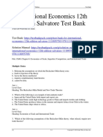 International Economics 12th Edition Salvatore Test Bank Download