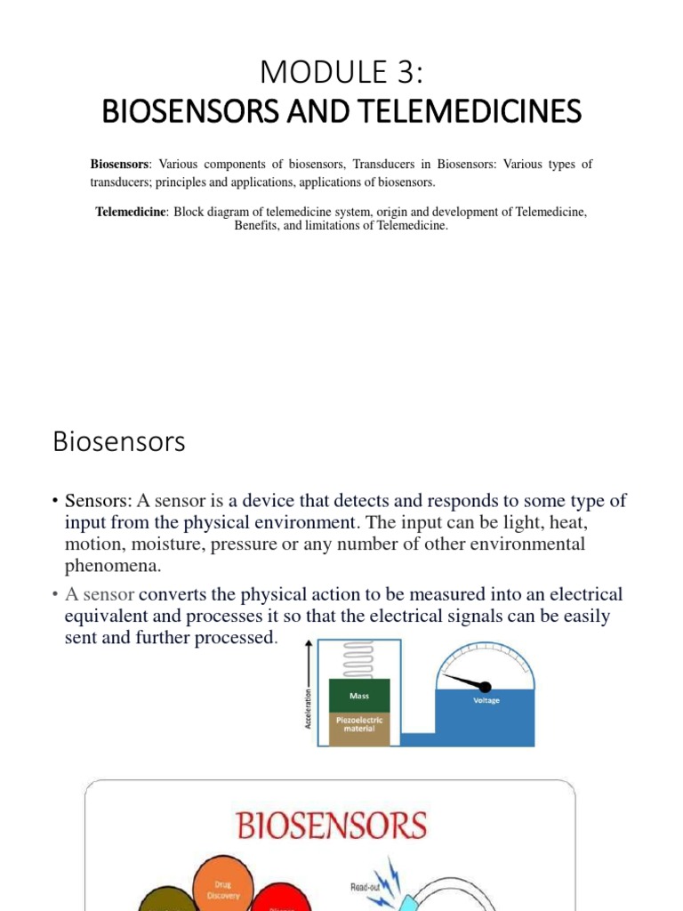 Module 3 Biosensors PDF