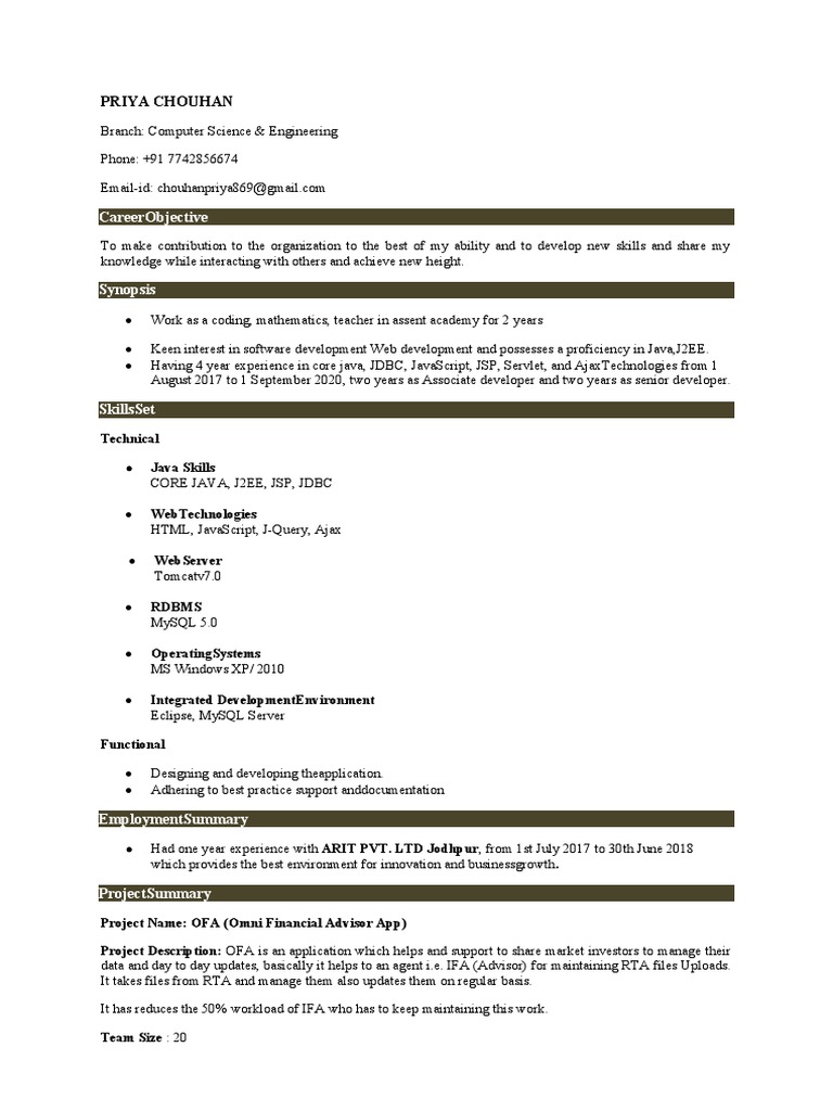 Updated Resume 2018 | PDF | Java (Programming Language) | Web Application