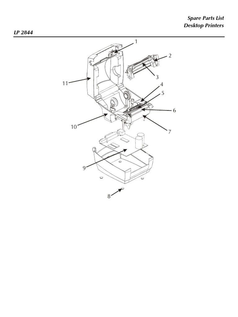 LP 2844 Spare Parts List | PDF