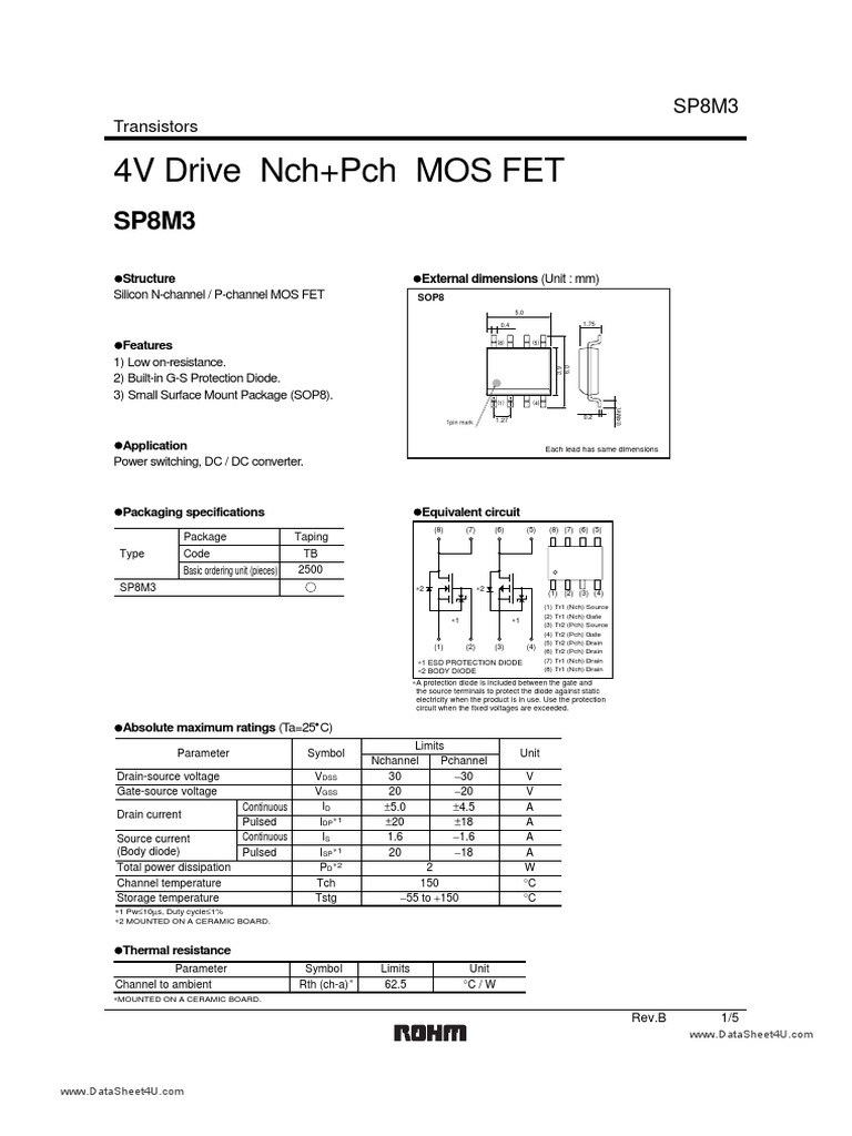 SP8M3 Rohm | PDF