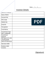 Investor Details Form