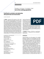 Anxiety and Depression in The Working Population Using The HAD Scale