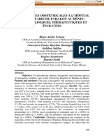 Les Urgences Obstétricales À L'Hôpital Universitaire de Parakou Au Bénin: Aspects Cliniques, Thérapeutiques Et Évolutifs