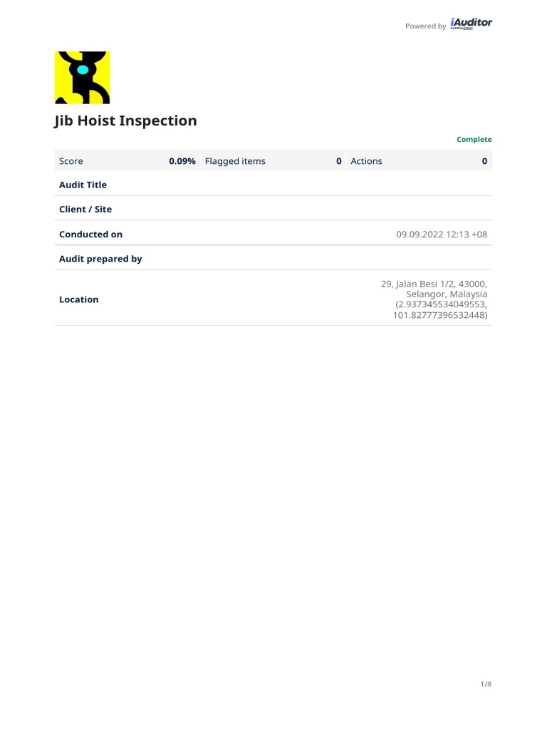 Jib-Hoist-Inspection | PDF