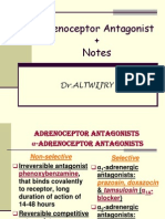 Adrenoceptor Antagonist Notes on Mechanisms and Uses