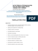 Patterns of Entrepreneurship Management 5th Edition Kaplan Solutions Manual 1