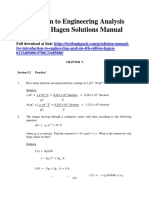 Introduction To Engineering Analysis 4th Edition Hagen Solutions Manual Download