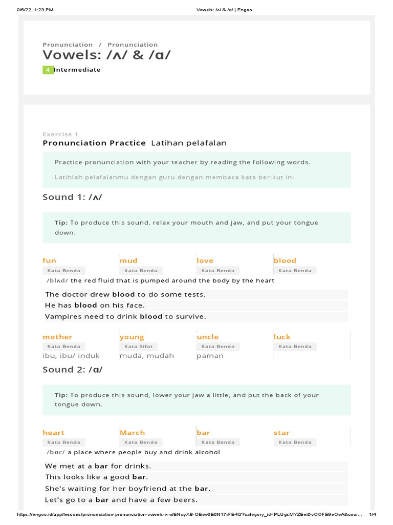 Vowels_ _ʌ_ & _ɑ_ _ Engoo | PDF