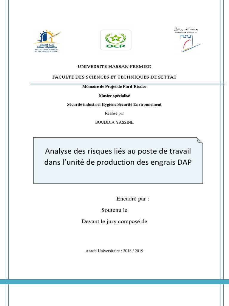 Analyse des risques au poste de travail | PDF