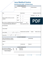 Health Registration Form - International