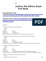 Personal Nutrition 9th Edition Boyle Test Bank 1