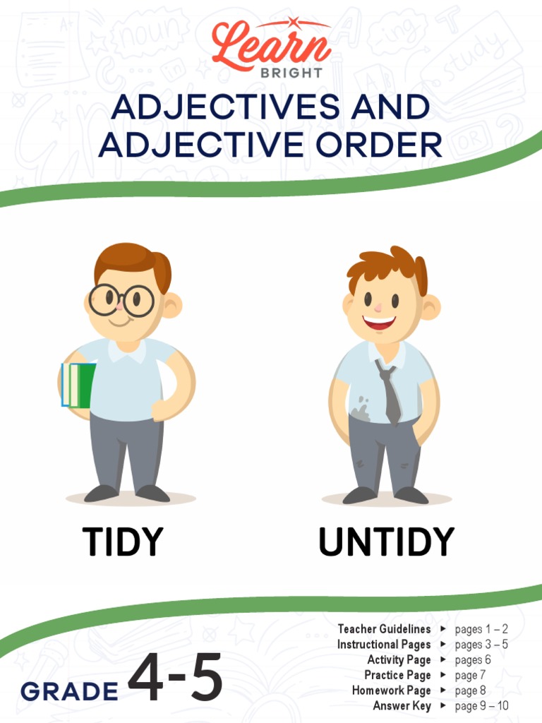 Adjective Order for Grades 4-5 | PDF | Adjective | Part Of Speech