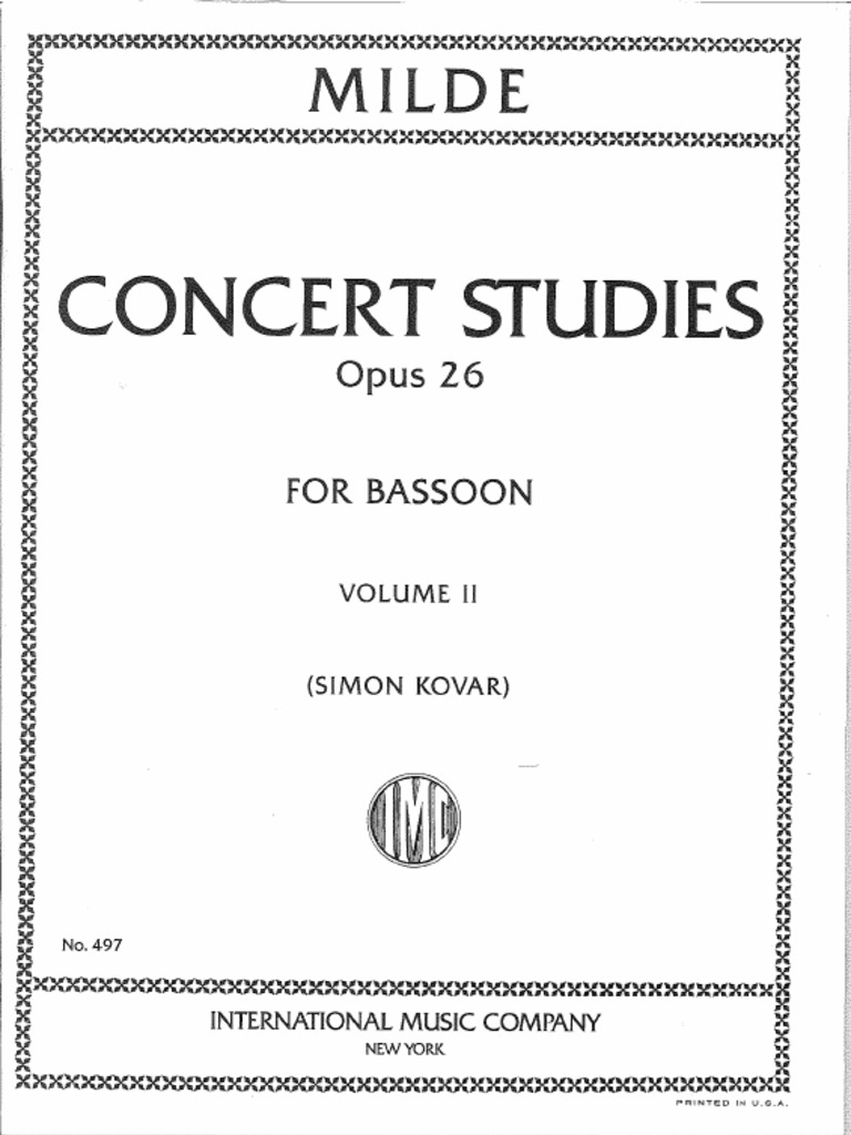 Milde, L. - 50 Concert-Estudios Op. 26 - Vol II | PDF