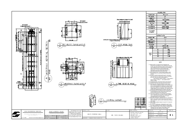 Elevator Installation Plan Details | PDF