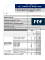 Modus RP Cfli Proposed Project Budget For Project Spanning 1 Fy - en