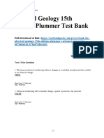 Physical Geology 15th Edition Plummer Test Bank 1