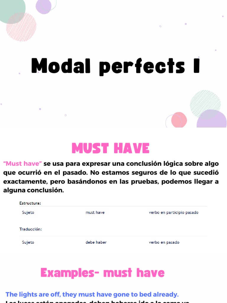 Modal Perfect I | PDF